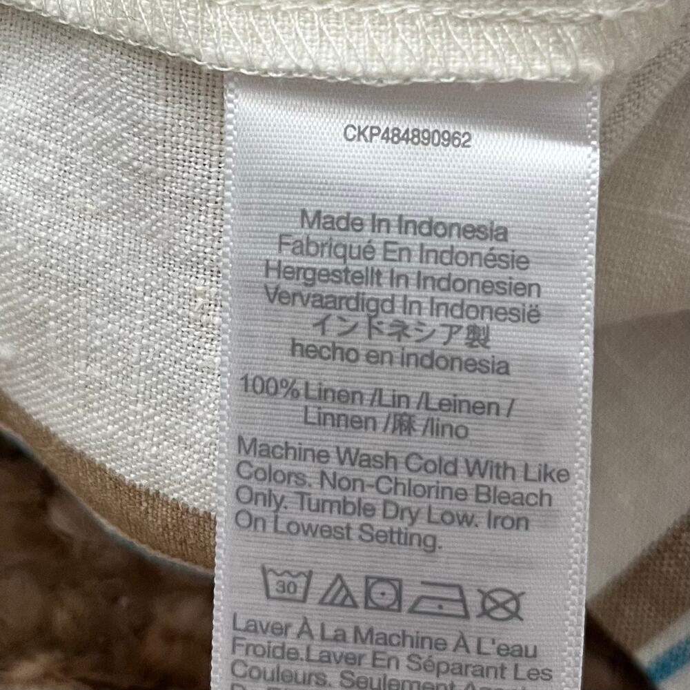 Madewell Column Maxi Skirt 100% Linen Surplus Stripe Size L NWOT Resort Coastal - Picture 6 of 10